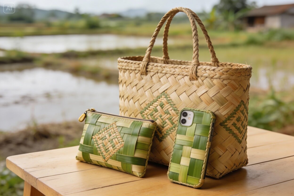 Tas Anyaman Pandan Modern