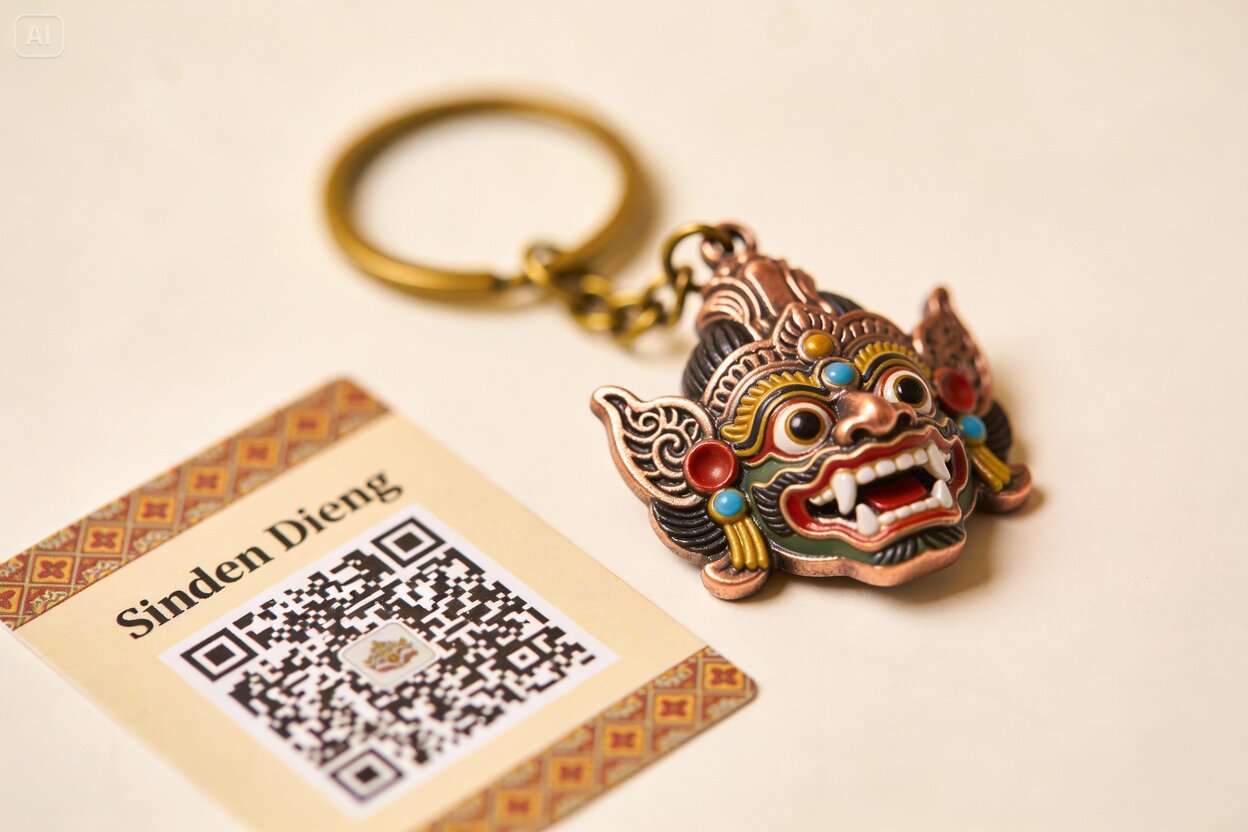 Gantungan Kunci Topeng Lengger